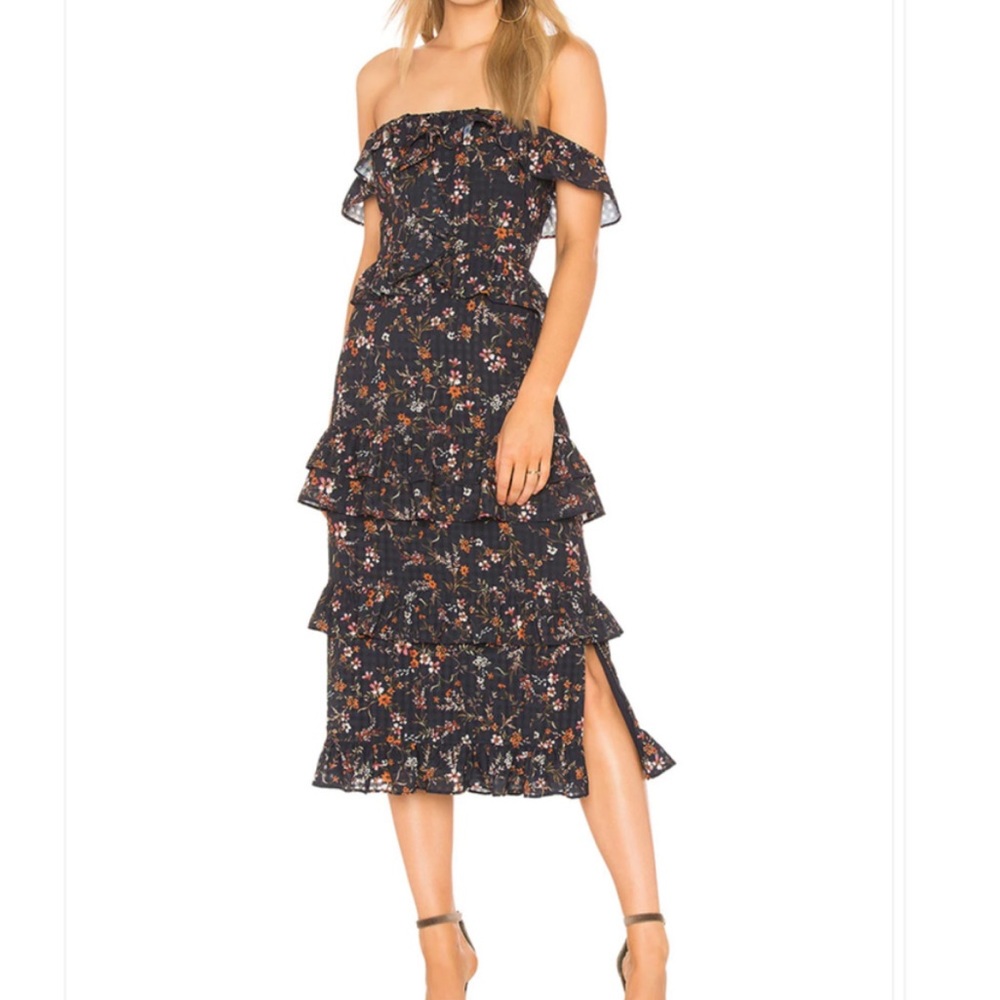 Revolve Tularosa Lily Floral Tiered Dress